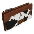 thumbnail image 6 of Wrangler Cow Print Wallets Womens Bifold Credit Card Wallet Women's Wallets, Card Cases & Money Organizers Brown Wallet for Women Ladies Female Cash Wallet with Smooth Zipper, 6 of 7