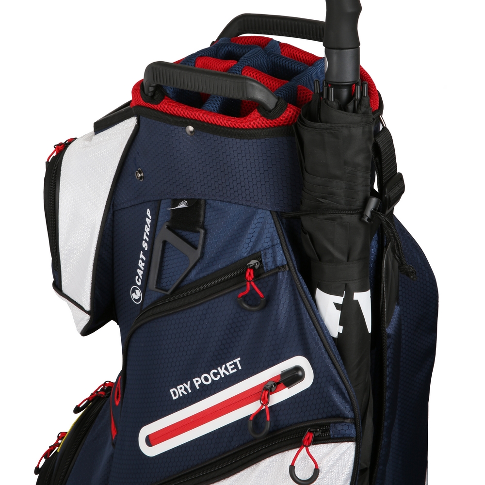 Ram Golf FX Deluxe Golf Cart Bag with 14 Way Dividers USA Flag