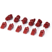 American Whistle Corporation Personal Safety Plastic Whistles with Nylon Lanyards Pack of 6 - Red