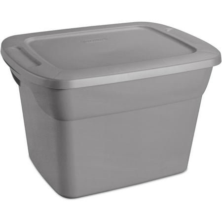 Sterilite 18 Gallon Tote Box- Steel (Available in Case of 8 or Single Unit)