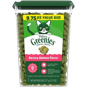 Greenies Feline Dental Treats, Savory Salmon, 9.75 oz