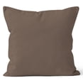thumbnail image 1 of Encasa Homes Throw Pillow Cover 2pc Set - Taupe - 18 x 18 inch Solid Dyed Cotton Canvas Square Accent Decorative Cushion Case for Couch Sofa Chair Bed & Home Only Covers, 1 of 8