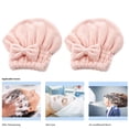 thumbnail image 4 of Paquete de toallas de microfibra para el cabello seco Laklulu, gorro de ducha con lazo, paquete de gorro de ducha en rollo para regalo de mujer, 2 paquetes, 4 of 5