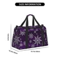 thumbnail image 3 of Rateoe Snowflake Gradient Purple Pattern Gym Bag for Women, Duffle Bag for Travel with Wet Pocket, Carry on Weekender Bags for Women, Water Resistant Travel Bag Duffel Bag, 3 of 7
