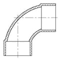 thumbnail image 3 of Lesso America 406-020S, Plumbing, PVC Pipe Fitting, 90°Sweep Elbow, SCH40, 2", 3 of 3