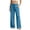 Sky Blue, variant on hlysgo Wide Leg Pants for Women Casual Flowy Crepe Trousers Wrinkle Free Relaxed Lounge Work Business Pant with Pockets Brown,S
