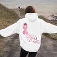 thumbnail image 2 of Godom Women Hoodie Pink Ribbon Hoodies Long Sleeve Drawstring Sweatshirts with Pocket, 2 of 5