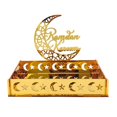 thumbnail image 1 of Acrylic Eid Mubarak Food Tray Ramadan Dessert Fruit Plate,B, 1 of 5