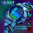 thumbnail image 7 of SKMEI Digital Sports Waterproof Watch , Outdoor Multifunction Chronograph with Colorful LED Backlight Analog Watches, 7 of 7