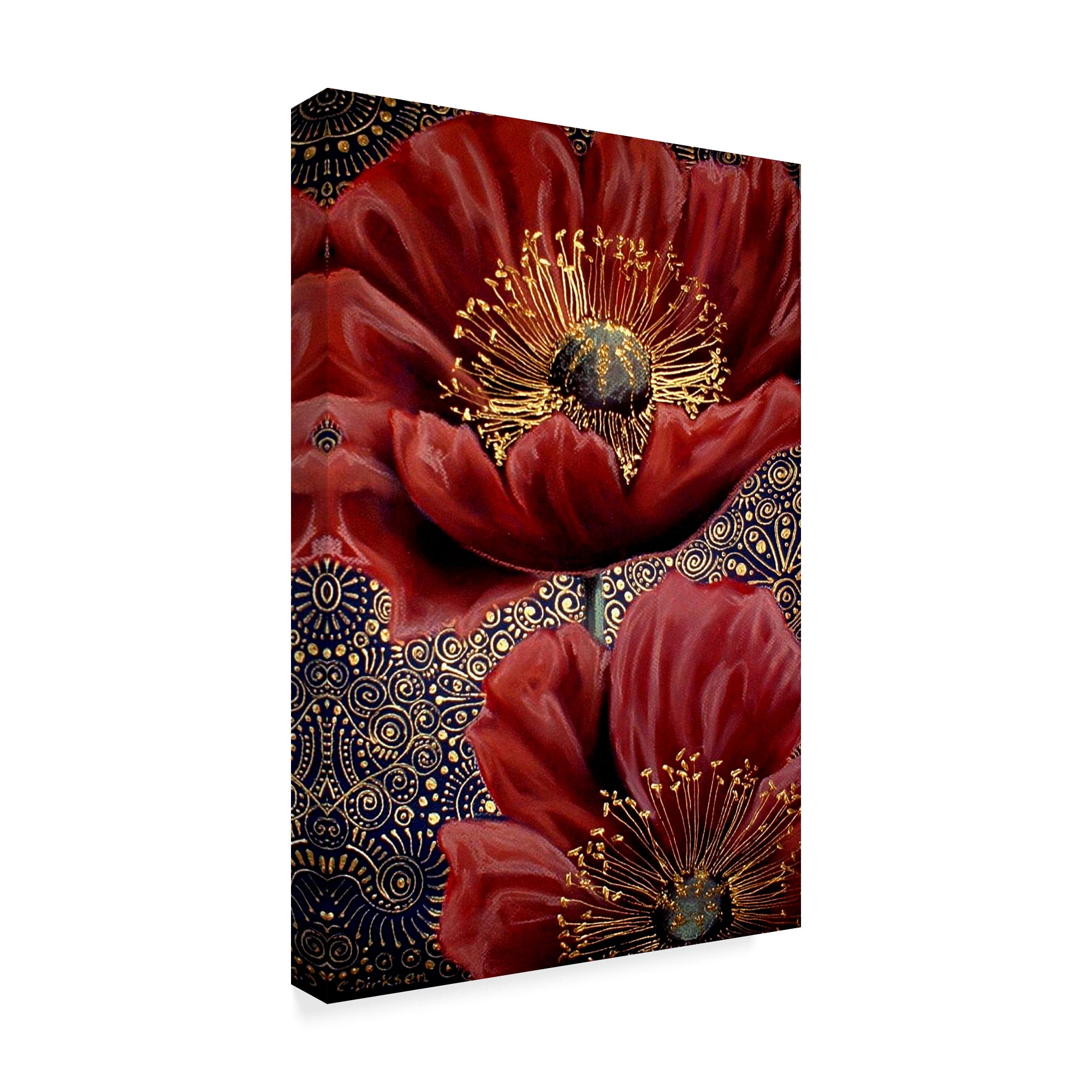 Trademark Fine Art 'Red Poppies 2' Canvas Art by Cherie Roe Dirksen