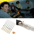 thumbnail image 7 of Wartleves Marshmallow Roasting Sticks, Extendable to 32 Inches Long Stainless Steel Grilling Sticks Telescopic Barbecue Forks Retractable Smores Skewers with Anti-slip Wooden Handle for BBQ Outdoor, 7 of 7