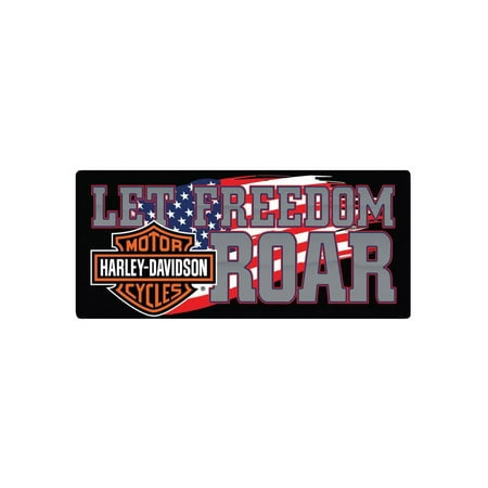 - Harley-Davidson Freedom Roar B&S Embossed Tin Sign, 18 x 8 inches 2010791, Harley Davidson