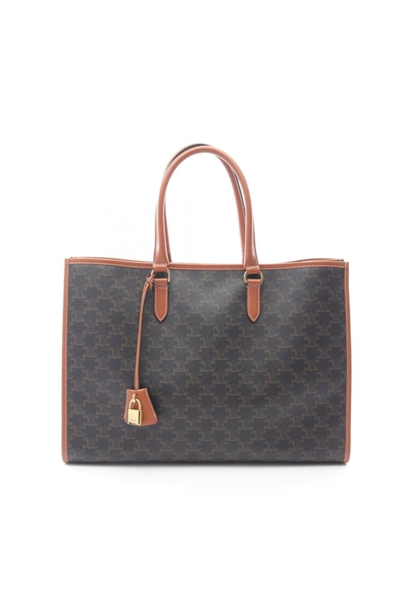Pre-Owned Celine Horizontal Cabas Triomphe Tote Bag Handbag, Coated Canvas Leather, Women's,...