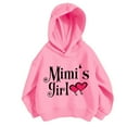 thumbnail image 2 of Tfken Child Girls Hoodies Outdoor Letter Print Tops Long Sleeve Relaxed Pink Sweatshirt Size 12-18 Months, 2 of 3