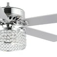 thumbnail image 6 of JONATHAN Y Kristie 52" 3-Light Crystal/Metal Modern Glam Drum LED Ceiling Fan With Remote, Chrome, 6 of 9