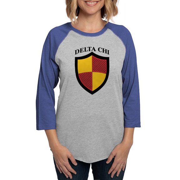CafePress - Delta Chi Full Color Icon Long Sleeve T Shirt - Womens Baseball Tee