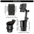 thumbnail image 5 of Guaber 2 in 1 Car Cup Phone Holder Expander Cup Holder Phone Mount with Long Arm Adjustable Base Rotating Cellphone Cup Stand, 5 of 6