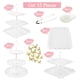 thumbnail image 3 of Juego de 15 expositores de mesa de postre, soporte blanco para cupcakes de 3 niveles, soporte para tazas y torres, soporte para pasteles, bandejas para servir postre para fiestas de té, bodas, baby, 3 of 9