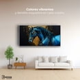 thumbnail image 2 of Cuadro Decorativo Marco Flotante Canvas Revolution Elegancia Azul Oro 120x60 Marco Blanco, 2 of 3