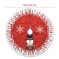 thumbnail image 2 of Christmas Tree Skirt,30 Inches Christmas Tree Skirt with Snowman,Rustic Vintage Farmhouse Christmas Decoration Ornaments for Merry Christmas Holiday Party, 2 of 5
