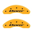 thumbnail image 3 of MGP 4 Caliper Covers Engraved Front & Rear With out stripes/Dart Yellow finish black ch Fits select: 2013-2016 DODGE DART SXT, 3 of 6