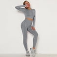 thumbnail image 1 of Conjunto de 2 piezas para mujer, ropa de gimnasio, Sujetador deportivo de Yoga sin costuras, Top corto, mallas de cintura alta, ropa deportiva para Fitness, trajes de entrenamiento para mujer, 1 of 5