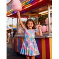 thumbnail image 3 of Lanbubble Toddler Girls Dress Summer Casual Sundress Ruffle Flutter Sleeveless Rainbow Unicorn Dresses 4-5 Years, 3 of 7