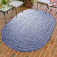 thumbnail image 6 of Superior Two-Toned Braided Indoor/ Outdoor Area Rug, Denim Blue/ White, 8' x 10', 6 of 6
