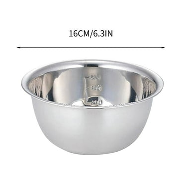 Stainless Steel Mixing Bowl,Stainless Steel Basin – Metal Salad Bowl – Polished Mirror Kitchen Mixing Bowls – Universal Simple Bowl- Storing and Preparing Food - 600ml