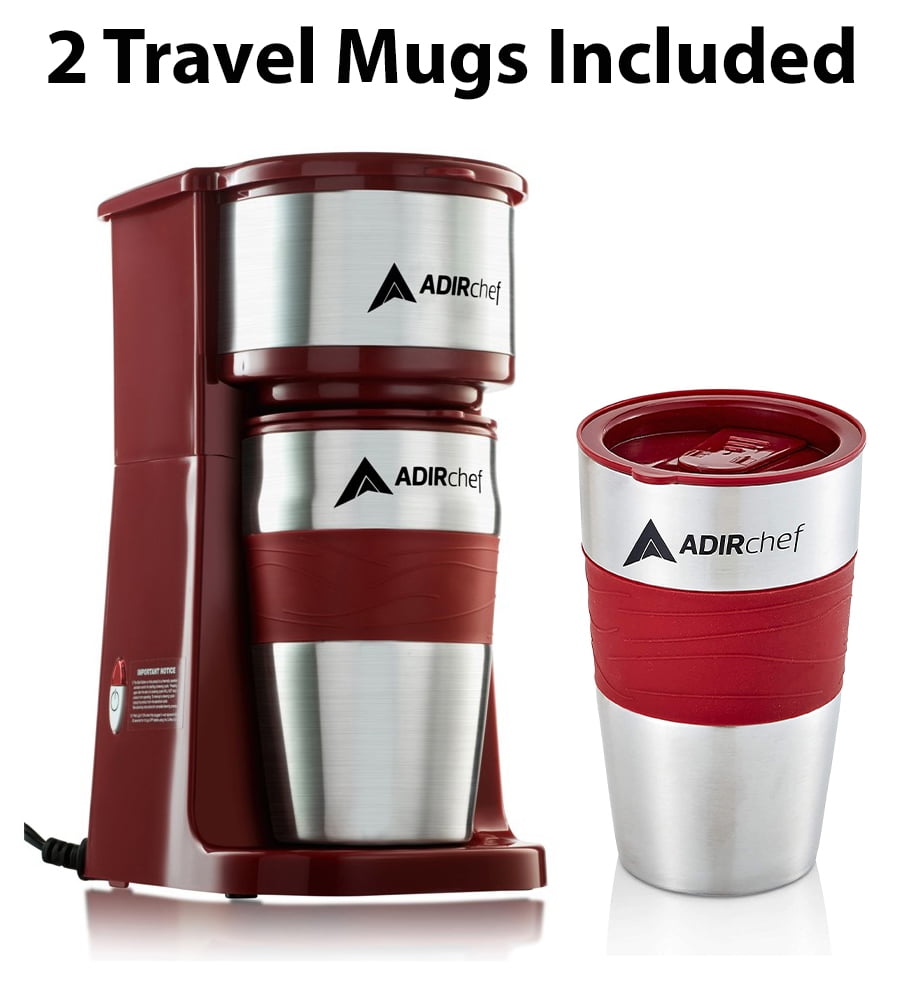 AdirChef Single Serve Coffee Maker, Portable, Travel, 15 Fl. Oz., 2
