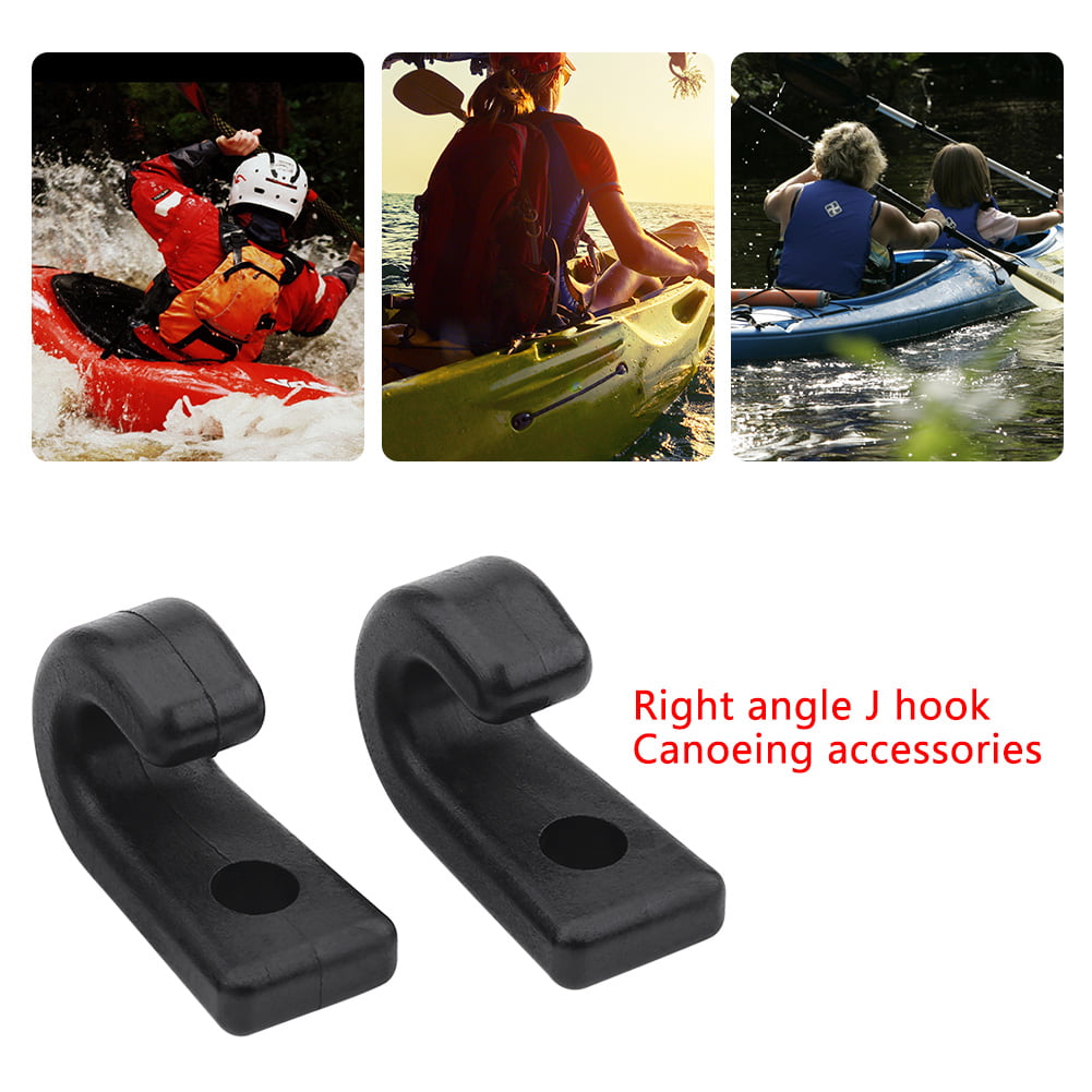 25x Kayak Nylon Lashing Hook Bungee Hook J Hooks For Kayaks Canoes Boats Summer 