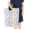 thumbnail image 4 of Yayeee Freestanding Laundry Hamper with Handle Collapsible Large Storage Basket for Clothes, Colorful Gummy Bears Pattern, 4 of 7