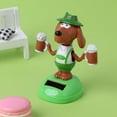 thumbnail image 4 of TONKBEEY 3.94x2.36x4.33in Bobble Head Beer Dog for Car Decor/Ornaments Solar Toy, 4 of 9
