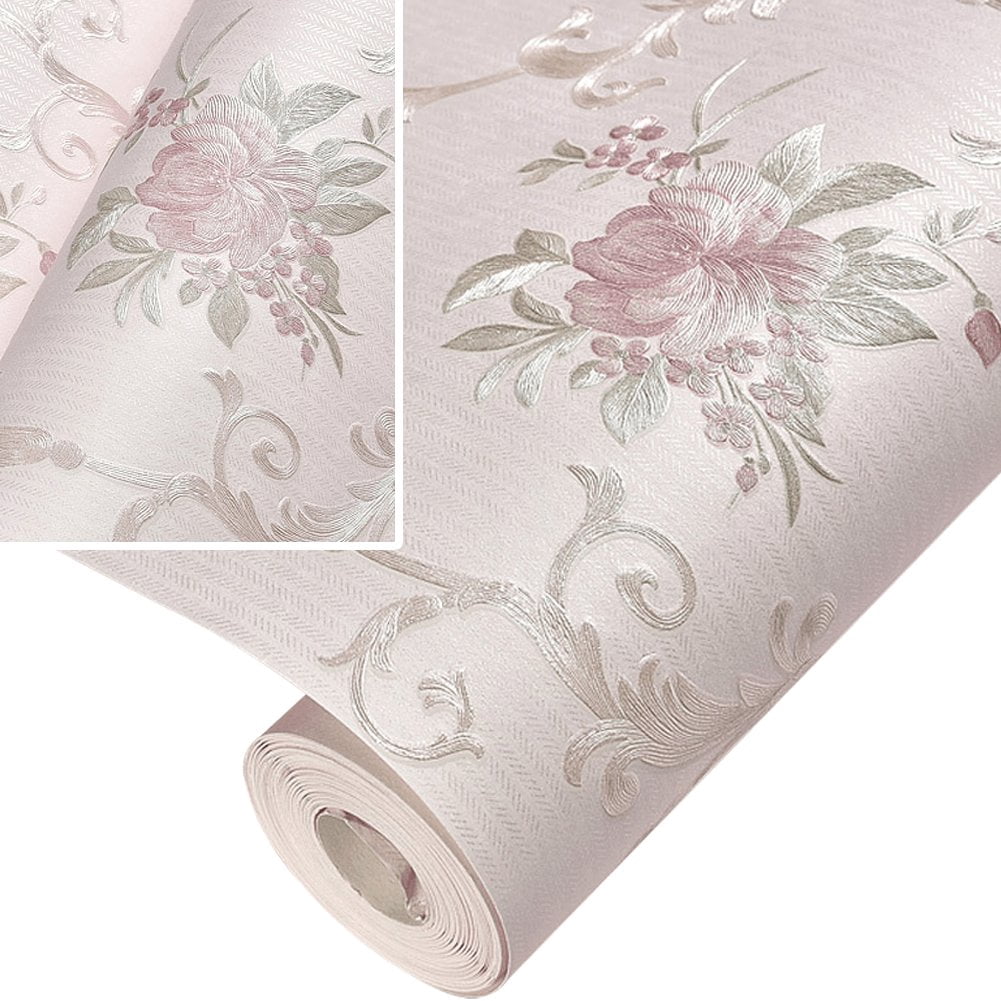 Vjnyvs Flower Wall Art Decals Peony Floral Wall Stickers Peel and Stick Leaves Wall Art Mural for Living Room Bedroom Wall Decor