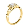 thumbnail image 3 of Aonejewelry 0.50 Ct Diamond Halo Square Cut Engagement Ring In 14K Yellow Gold, 3 of 4