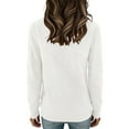 thumbnail image 4 of Crew Neck Sweater for Women Long Sleeve Soft Oversized Knitted Pullover Casual Cozy Winter Tops White 2XL, 4 of 5