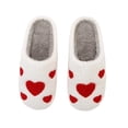 thumbnail image 5 of Viluyesy Womens Scuff Slippers Curly Fleece Lined Cat Embroidery Closed Toe Non Slip Warm Soft Indoor House Slides Red Size 7.5, 5 of 7