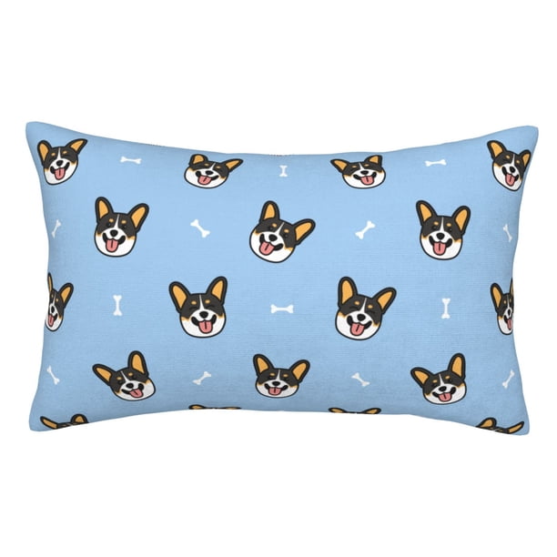 Balery Corgi Dog Funda de Cojín Estampada, Regalos para Mujeres, Regalos de Amor para Ella, Regalos para Novia o Esposa, Funda de Almohada-14"x20"