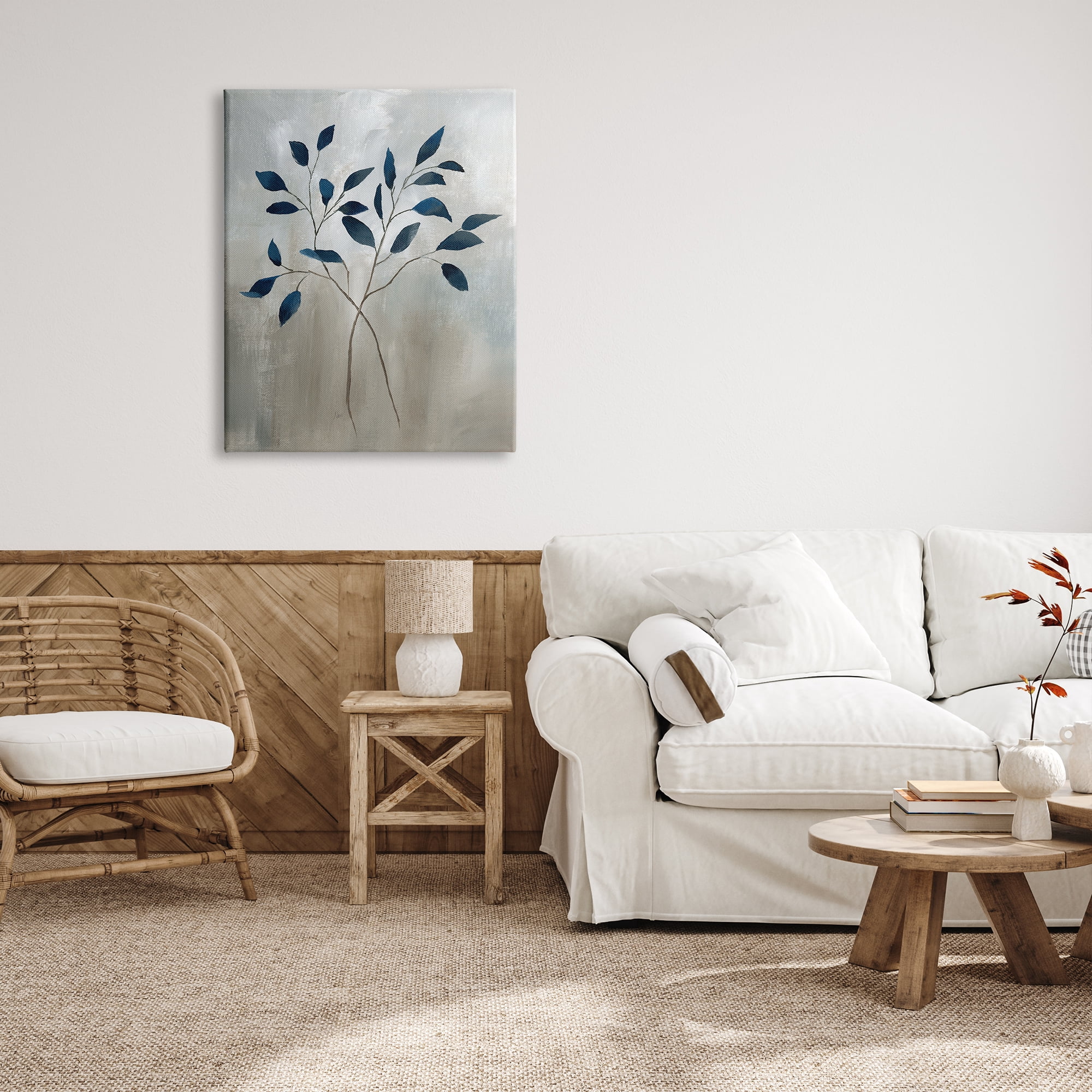Stupell Industries Grey Herb Sprigs Botanical & Floral Painting Gallery Wrapped Canvas Print Wall Art, 30 x 40