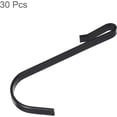 thumbnail image 3 of czcpp-30pcs Stainless Steel J Shaped Hooks, Clip-on Hook Wire Rack Hook for Kitchen, Bedroom, Office, Wire Shelf Black 2.55INCH, 3 of 4