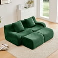 FFZ Soft Teddy Fabric Boneless Anti-Slip Assembly Chaise Lounge Curved ...