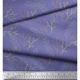 thumbnail image 2 of Soimoi Purple polyester Crepe Fabric Dry Branches Tree Printed Fabric 1 Yard 42 Inch Wide, 2 of 5