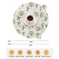 thumbnail image 6 of 13 Inch Round Placemats Set of 6, Summer Botanical Non Slip Heat Insulation PP Table Mats, Green Spring Floral Birds Vintage Washable Place Mats for Kitchen Dining Party Table Decor, 6 of 7