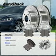 thumbnail image 3 of AutoShack Rear Vented Drilled & Slotted Silver Zinc Coated Brake Rotors + Ceramic Pads + Calipers 8-PC Brake Kit Replacement for 2004-2005 INFINITI G35 SilverShield Pro 12.11" (307.7 mm), 3 of 5