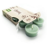 Bayberry Fir Tealight Candles - 6 Green Premium Scented Tea Lights - Natural Oils - Shortie's Candle Company