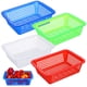 thumbnail image 4 of Cesta de almacenamiento de plástico de 4 piezas Cesta de agotamiento de contenedor de almacenamiento de plástico suministros para el hogar, 4 of 5