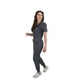 thumbnail image 3 of Green Town Scrubs for Women Scrub Set - Slim Fit Jogger Pant and Tuck-In V-Neck Top, 5 Pockets, Easy Care Uniform, 3 of 7