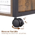 thumbnail image 2 of CQSXDA Brown And Black Office Filing Cabinet With USB Charging Port And Socket Storage For A4 Letter Size Metal Frame, 2 of 8