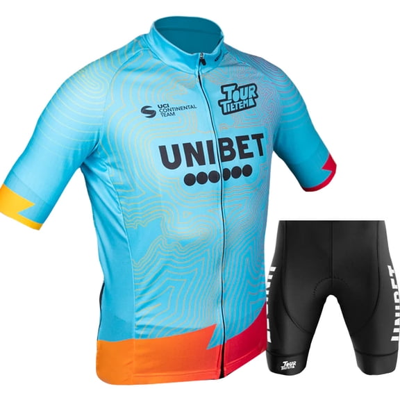 Men's Cycling Jersey Breathable Quick Dry Road Bike Shirt with Pockets for Bicycle Riding Comfort Fit