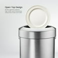 thumbnail image 7 of Home Zone Living 16 Gallon Stainless Steel Open Top Trash Can with Triangular Corner Design, Silver, 7 of 7